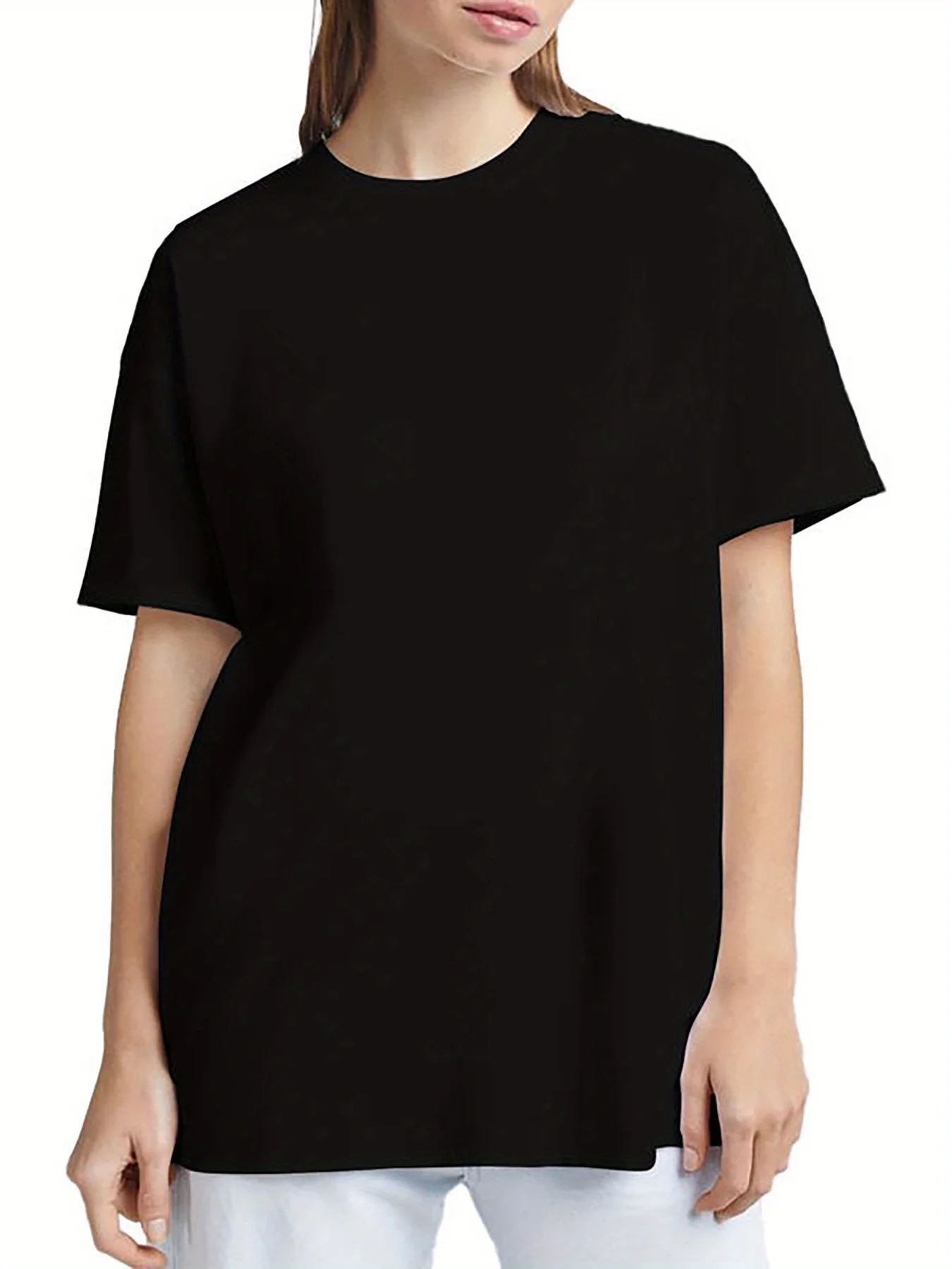 Pure Vanilla Cookie Run Kingdom 그래픽 티셔츠 - 애니메이션 디자인의 세련된 블랙 여성용 티셔츠, 캐주얼 라운드 넥 반소매