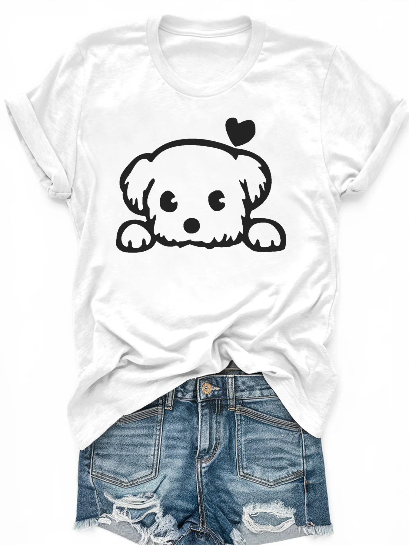 

Women's large-size printed short-sleeved T-shirt, loose and casual, soft, comfortable and breathable, outdoor sports