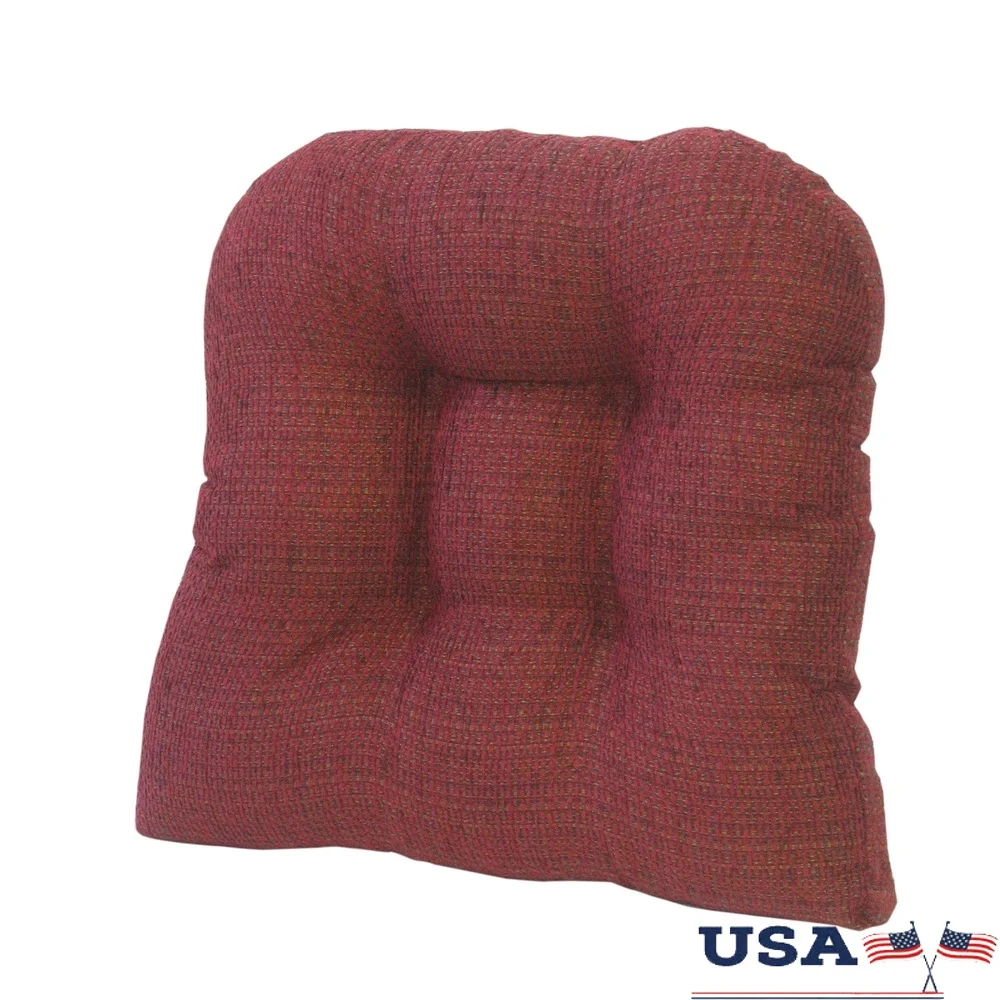 

Non Slip Chair Cushion 17x17 Tufted Upholstery Fabric Indoor Use Universal Fit Durable Non-Slip Gripper Bottom Home Accessory