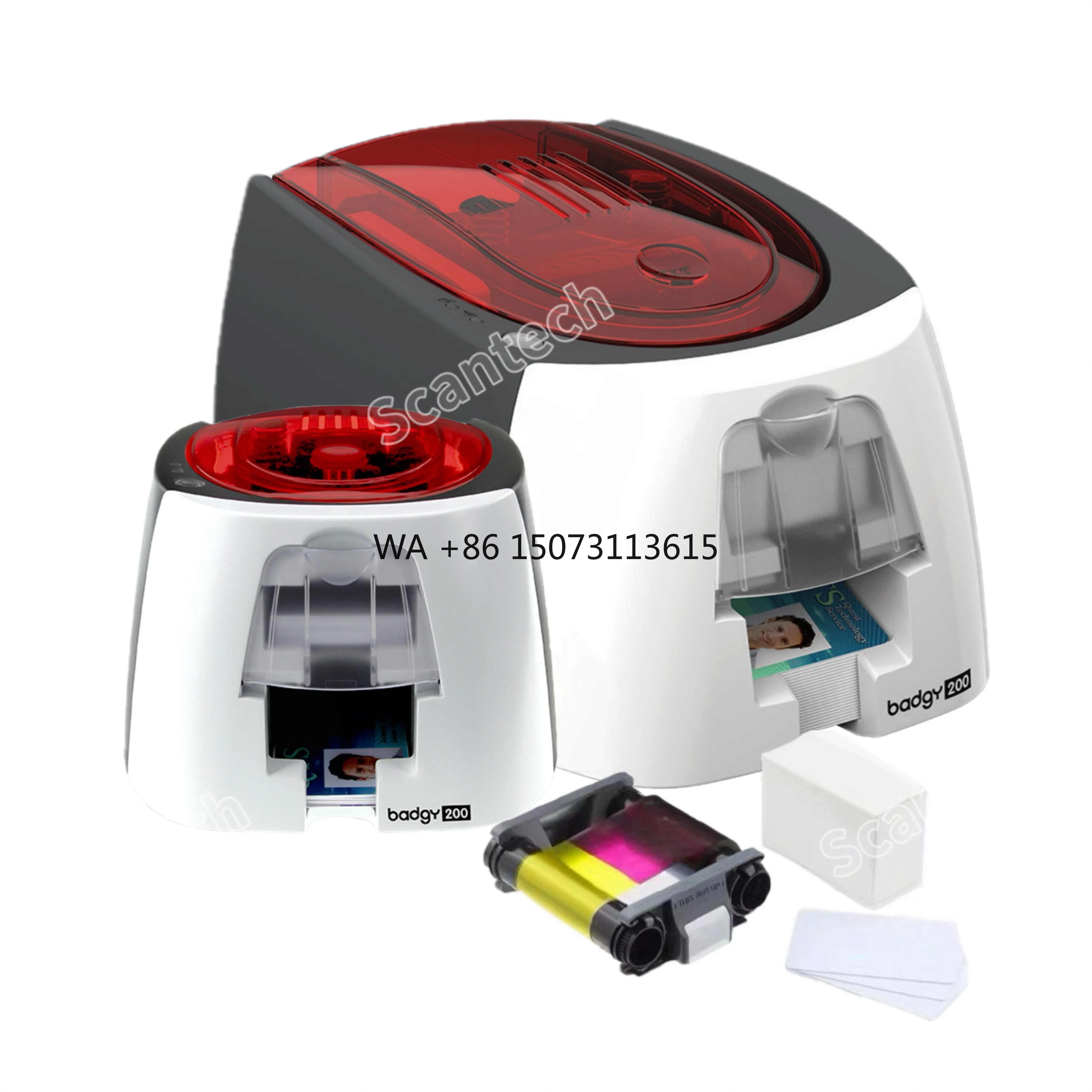 

Original Evolis Badgy 200 ID Card System - Single-Side Thermal Transfer Mini PVC Card Maker with Ethernet