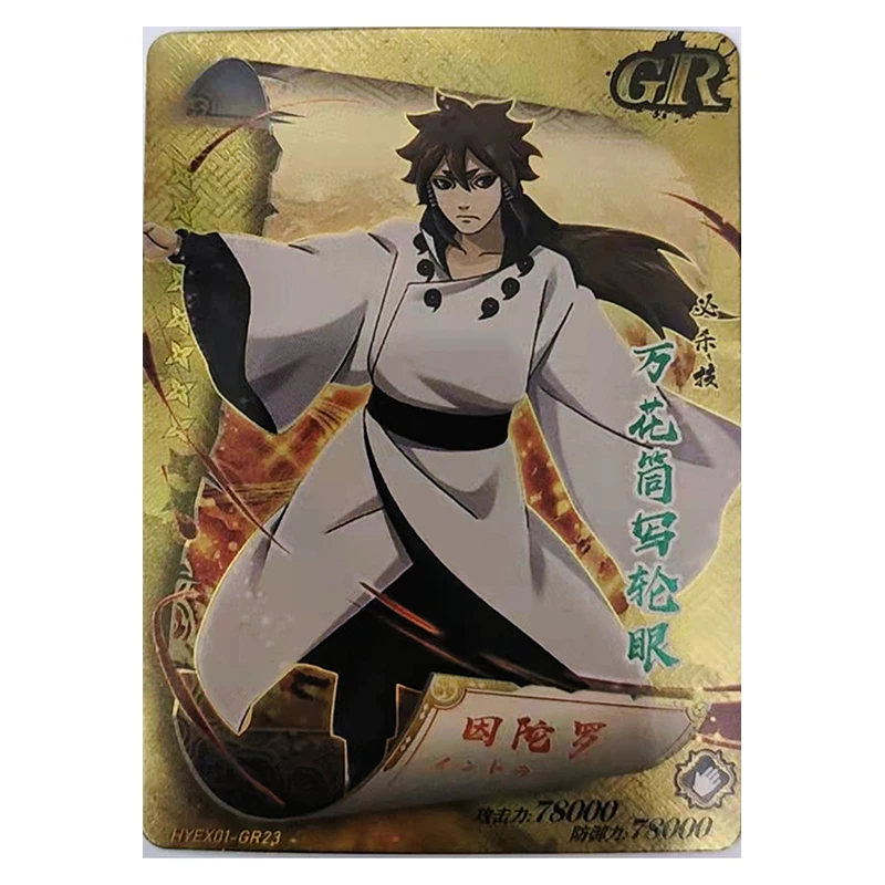 Anime NARUTO Rare Indora Ohnoki Gaara Fourth Raikage Sarutobi Hiruzen Senju Tobirama Game GR Collectible Cards Birthday Toy Gift