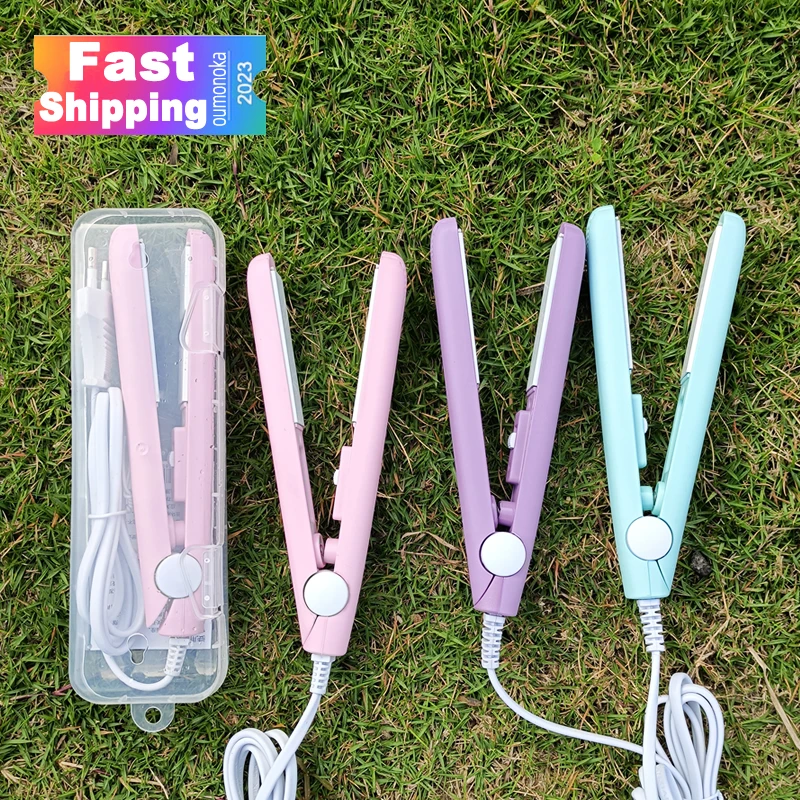 3 in 1 Hair Iron High Quality Flat Iron Straightening Hot Comb Mini Professional Hair Straightener & Curling Iron Styling Tools