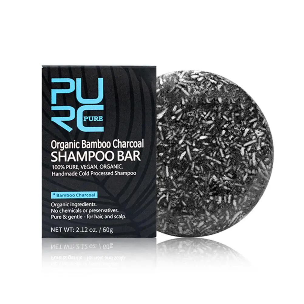 Bamboo Charcoal Clean Detox Shampoo sapone Bar Repair Treatment Dye grigio cuoio capelluto capelli bianco 60g trattamento colore capelli nutriente L8i7