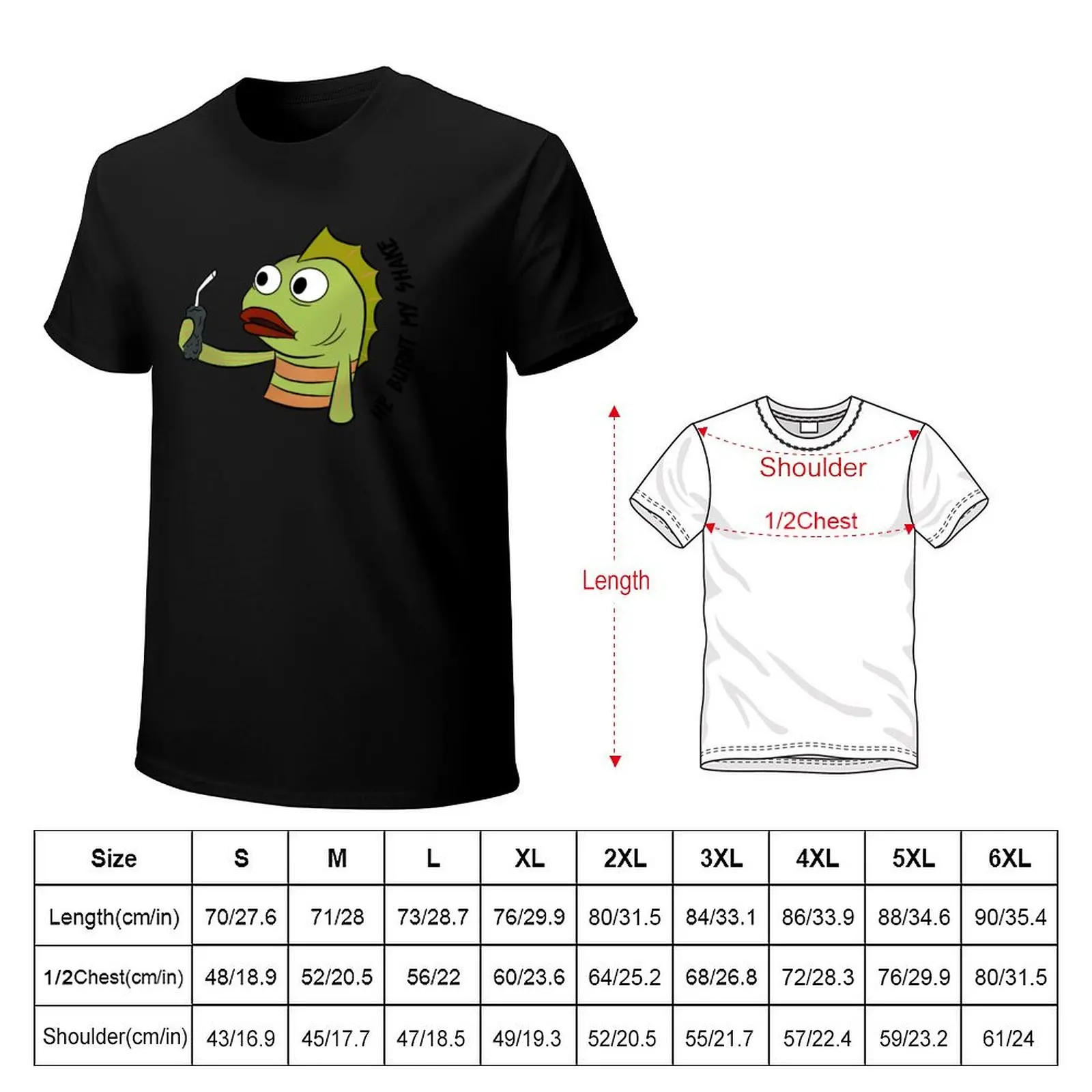 He Burnt My Shake T-Shirt Casual Pattern Print Tee Shirt
