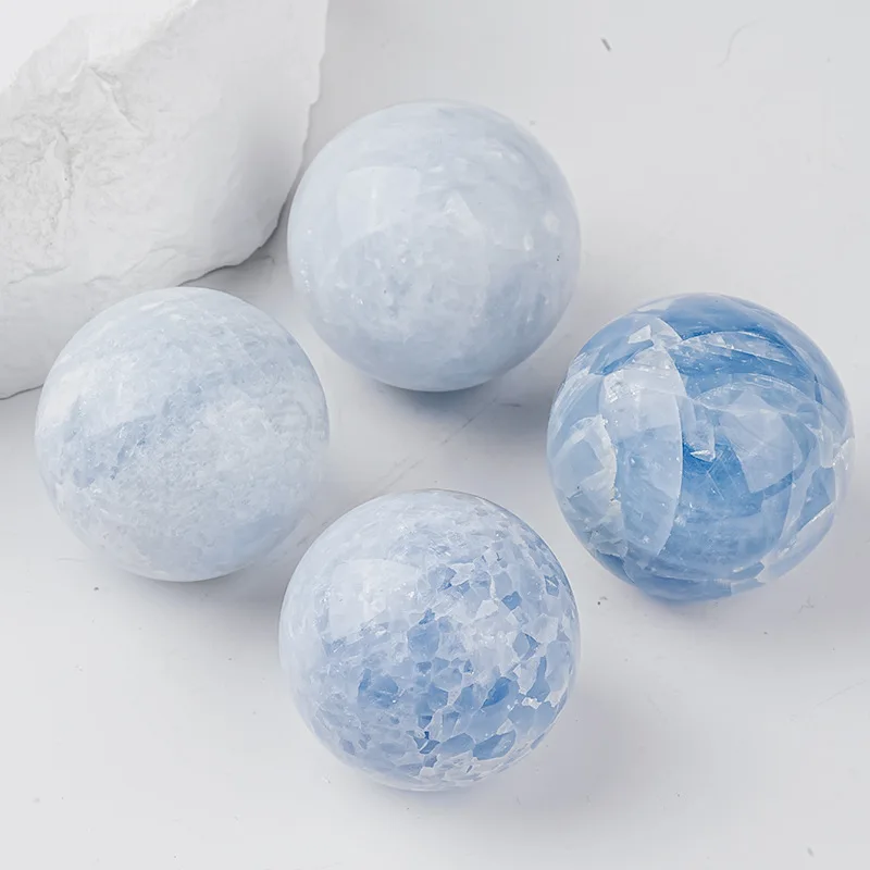 كرة كريستال سيليستيت زرقاء طبيعية كرة سيليستين كرة الريكي شفاء كوارتز فنغشوي ديكور المنزل مع حامل خشبي #5