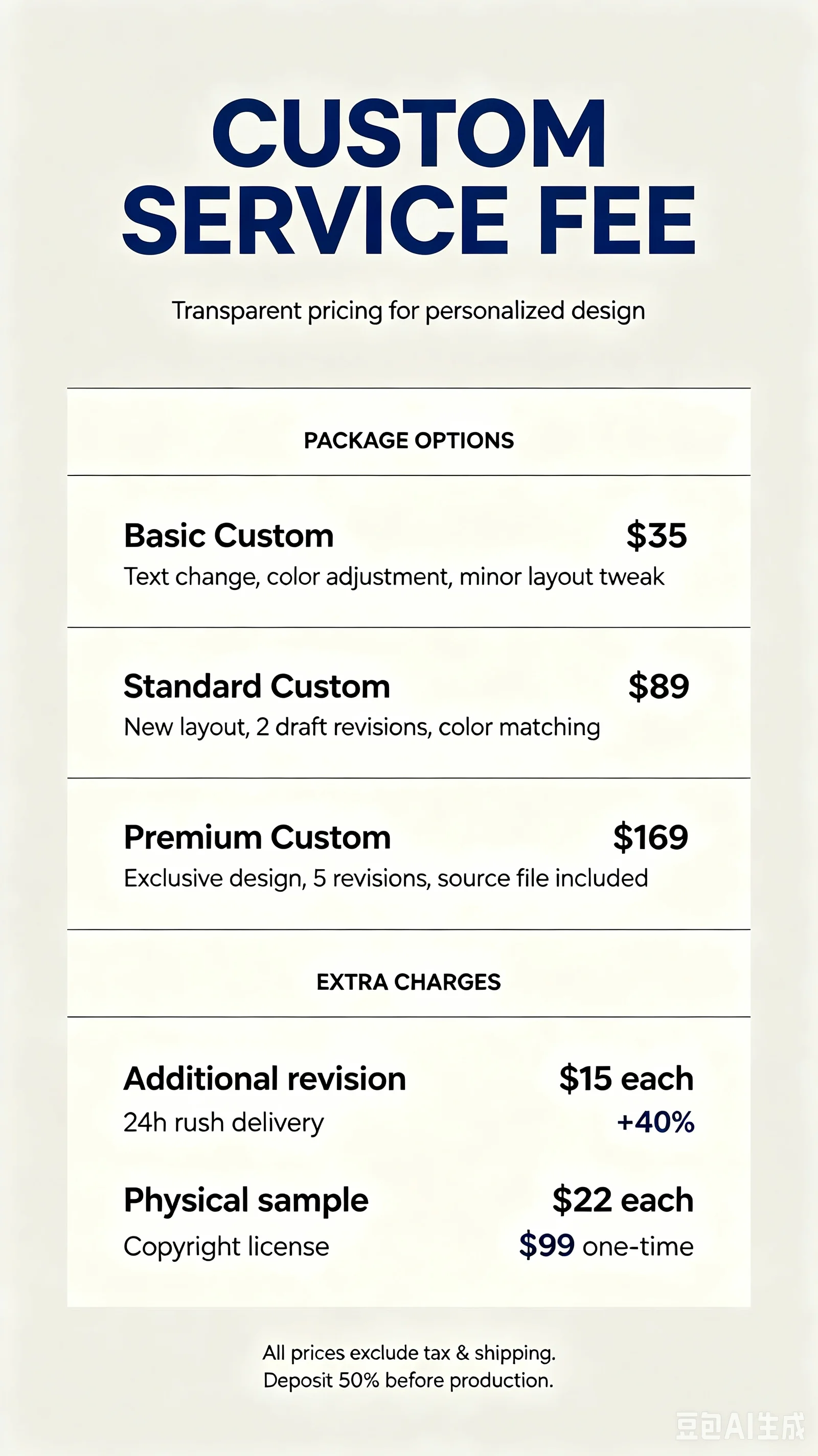 Clothing customization fees, please contact the seller before placing an order to make a purchase