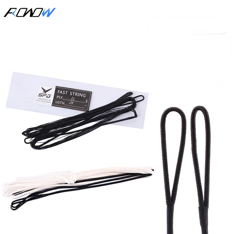 Recurve Bow String Bow and Arrow Recurve Bow Fast String Material 12 Strands Hand-woven Archery Hall Archery Sports Equipment