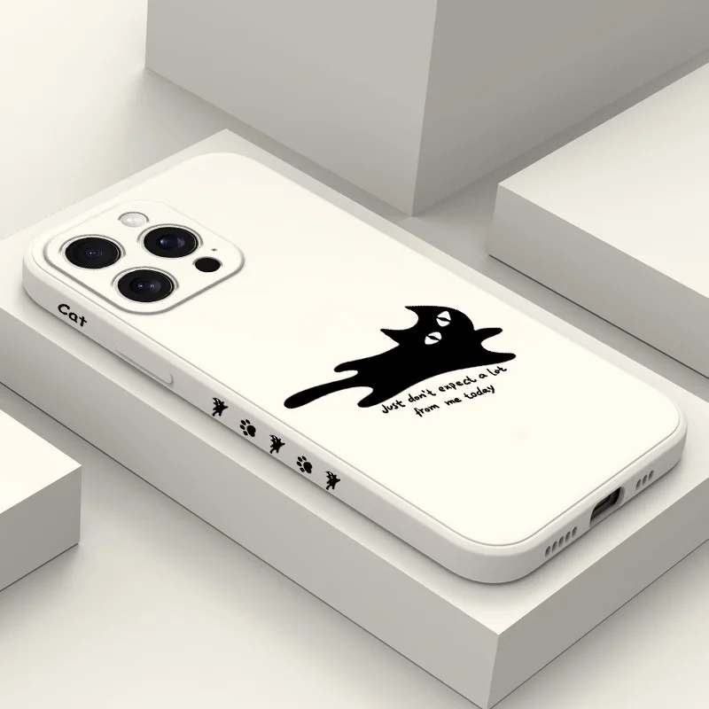 

Throwing Cat Phone Case For iPhone 17 16 16e 15 14 13 Plus Pro Max Mini Silicone Cover
