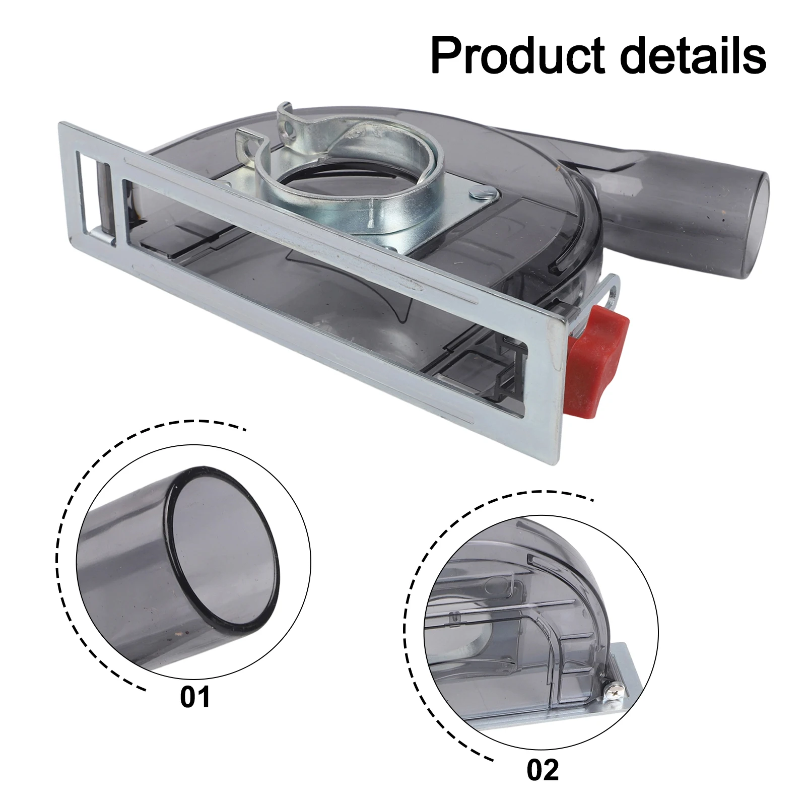 For Angle Grinder Dust Shroud with Adjustable Cutting Depth Compatible with Most 4 and 5 Inch Tools and Vacuum