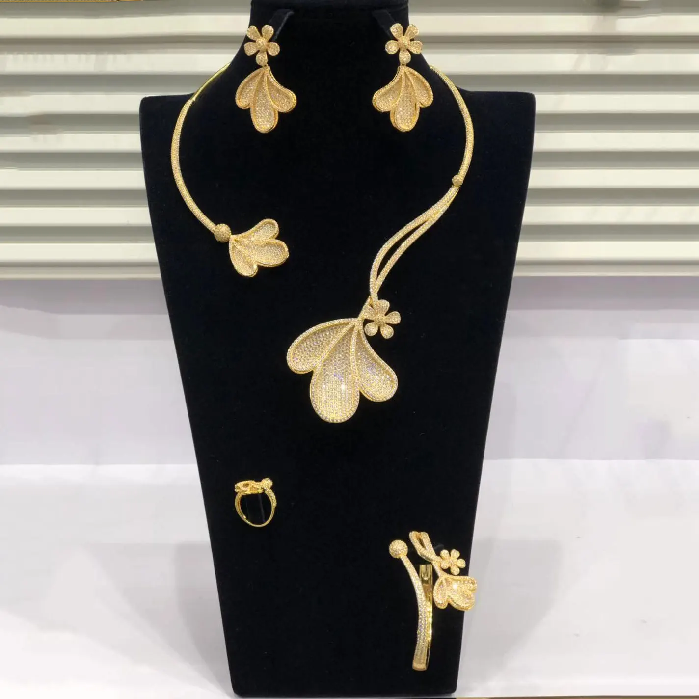 GODKI Fashion 4PCS Luxury Butterfly Flowers Nigeria Jewelry Sets For Women Wedding African Cubic Zircon CZ Dubai Bridal Jewelry