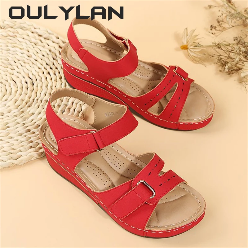 2024 Summer Open Toe Shoes Sandals Women Shoes Woman Comfortable Sandals Ladies Lightweight Wedge Sandals Sexy Zapatos De Mujer