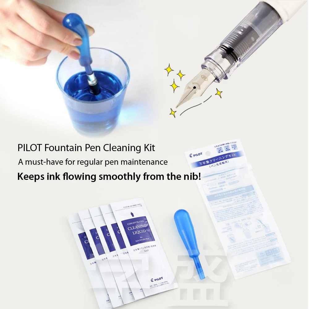 PILOT Kakuno Fountain Pen Madoromi Dream Series Interchangeable Ink Cartridge Beginner-Friendly  CON-40 Converter Cleaning