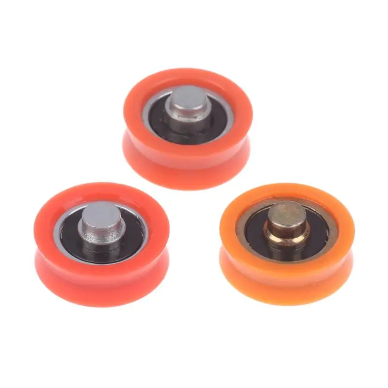Hot Sale 1/3Pcs V-groove Plastic Bearing With Shaft Door And Window Pulley POM Polyoxymethylene Nylon Roller Guide Wheel