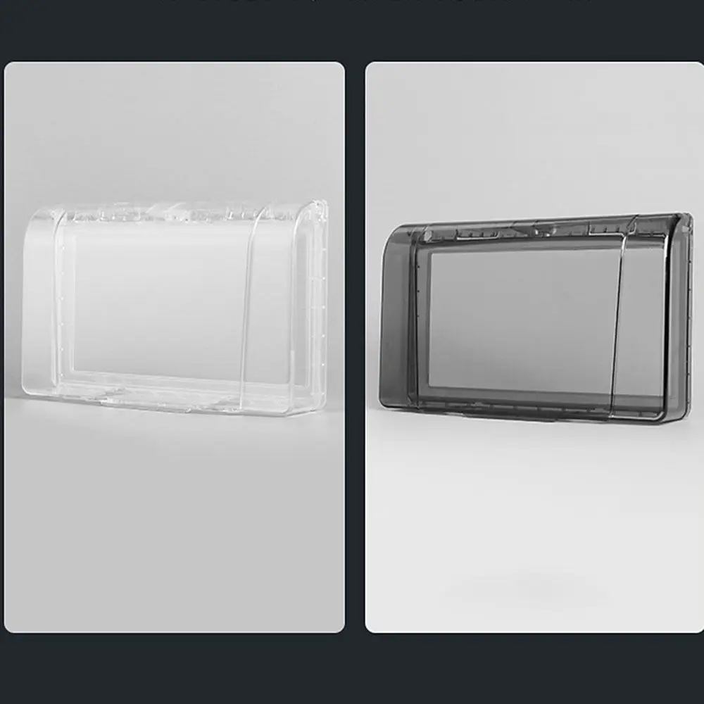 New PS Plastic Splashproof Box Self-adhesive Double-position Outlet Case Thickened 86 Duplex Socket Box Bathroom