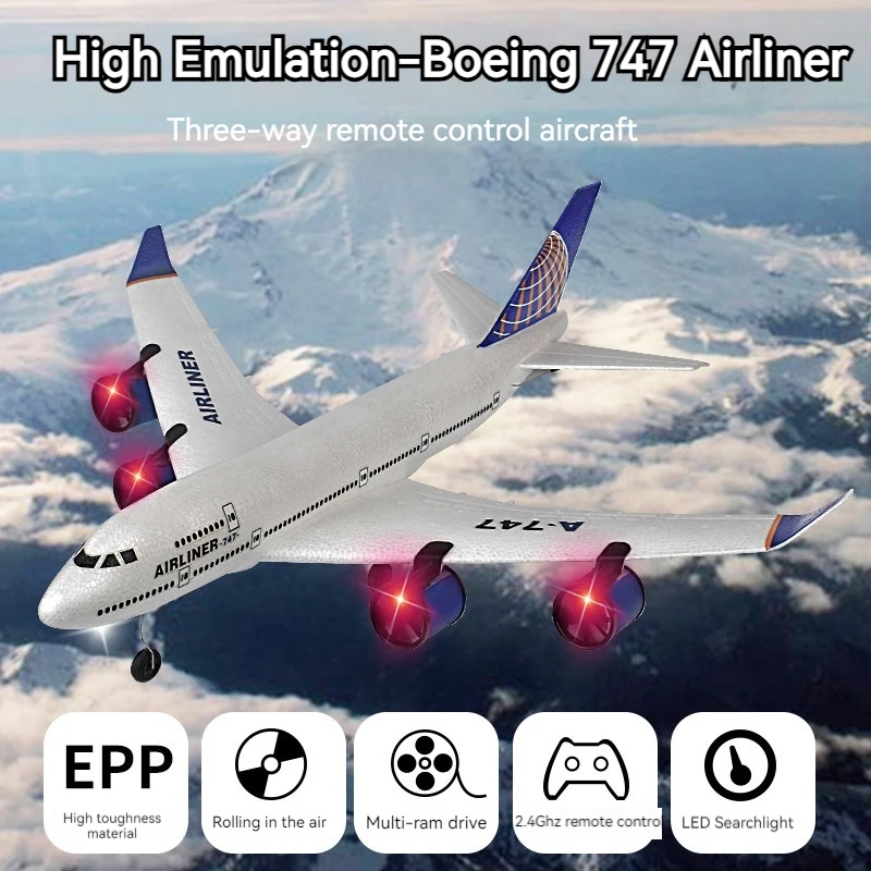 

New Airbus A380 Boeing 747 Remote Control Fixed Wing Foam Aircraft Model Aircraft Three Channel Glider Model Aircraft Toy Gift