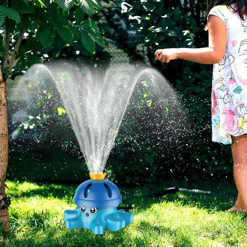 Octopus Water Spray Backyard Spinning Sprinkler Toy For Summer Cute Backyard Octopus Sprinkler Toy Water Fun Toy Sprinkler For