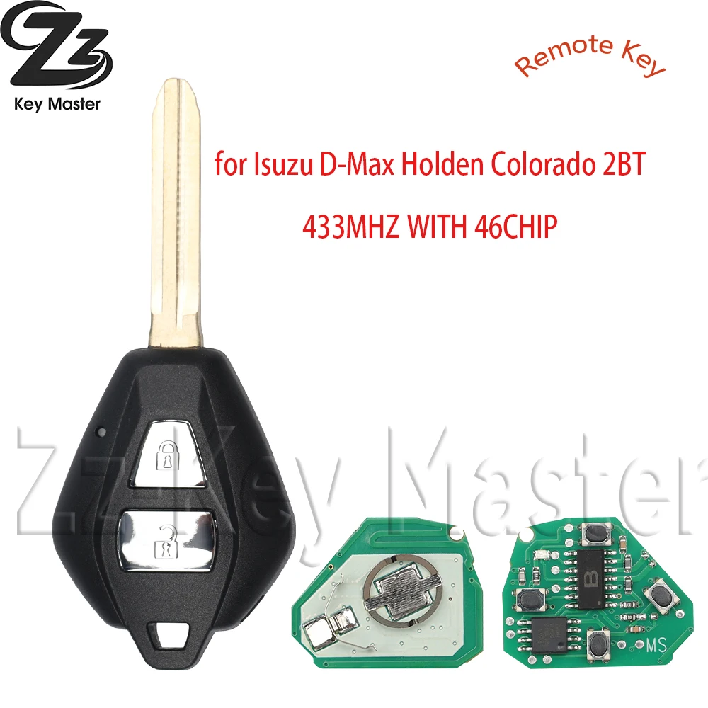 

Zz 433,92 МГц 46 чипов 2 кнопки умный дистанционный автомобильный брелок для Isuzu D-Max Holden Colorado замена автоматического управления ключом