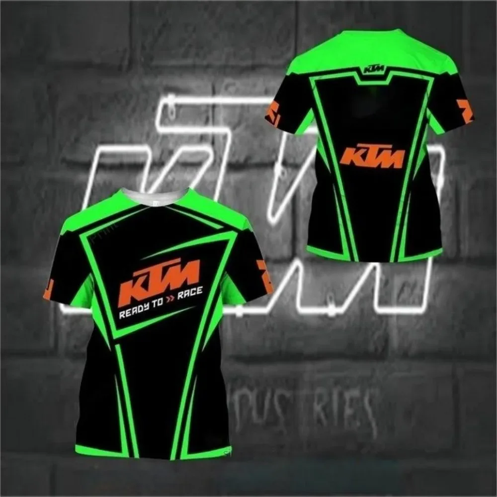 

Fashion motorcycle off-road riding 3D printed distinctive design KTM short sleeve comfortable round collar sport T-shirts