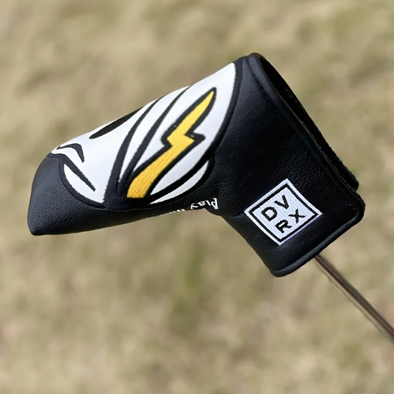 غطاء رأس جولف مطرز بهيكل عظمي من مادة البولي يوريثان، أبيض/أخضر/أسود، حماية أنيقة للنادي، ملحقات الجولف #6