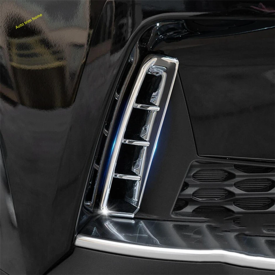 Front Fog Light Lamp Eyelid Eyebrow Rear Rearview Mirror Cap Cover Trim Chrome For Kia Carnival KA4 2021 - 2024 Car Accessories