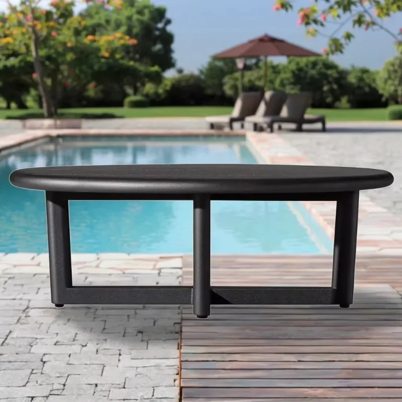 

Modern style garden furniture, rust-resistant and durable handmade aluminum round coffee table