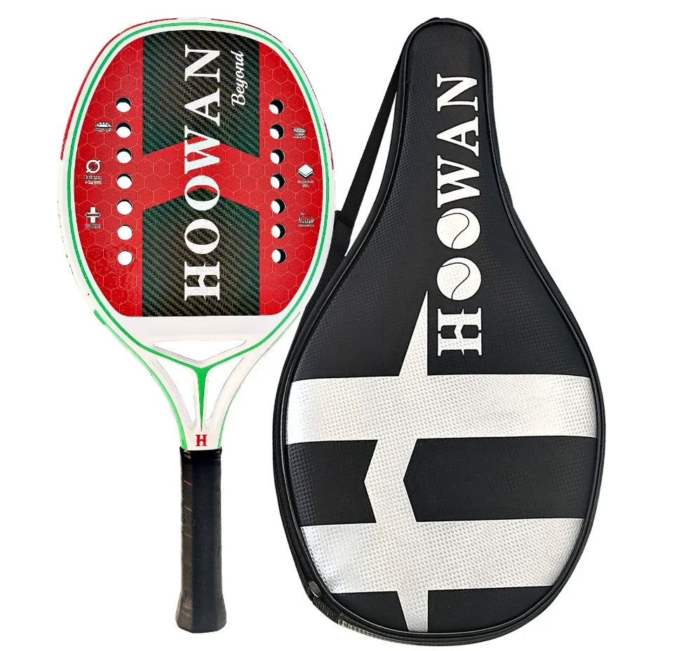 HOOWAN Beach Tennis Racket Made of Ultra Light Carbon Fiber Material for Men and Women Outdoor Sports and Leisure