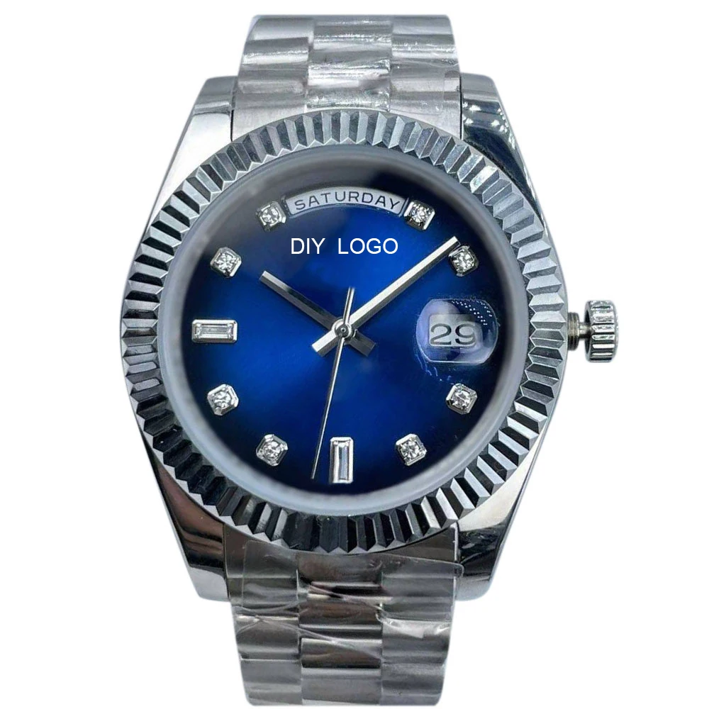 

Customized Logo41mm Fashion Men's Watch, Sapphire Mirror and Toothed bezel, Mechanical Movement Best Gifts for Men