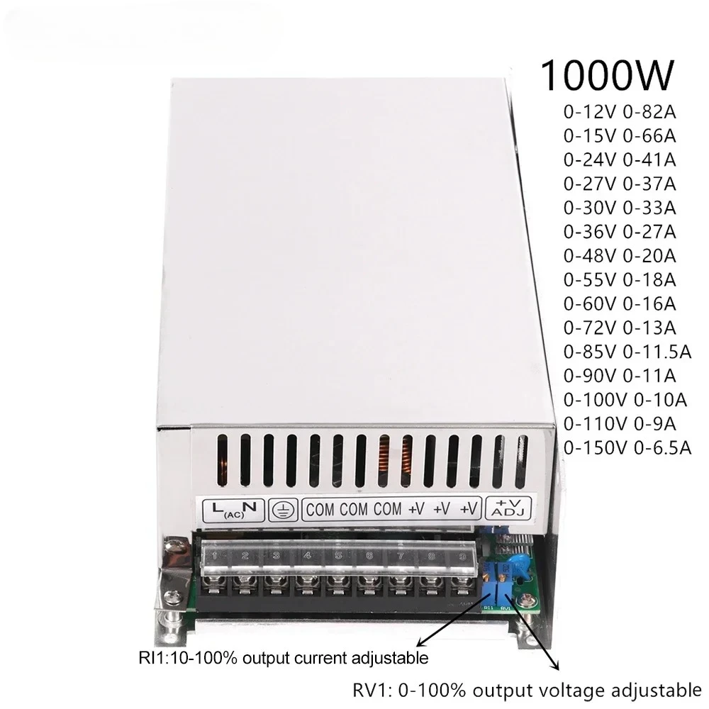 Switching Power Supply 0-12V 15V 24V 36V 48V 60V 72V  110/220V Ac To Dc Smps