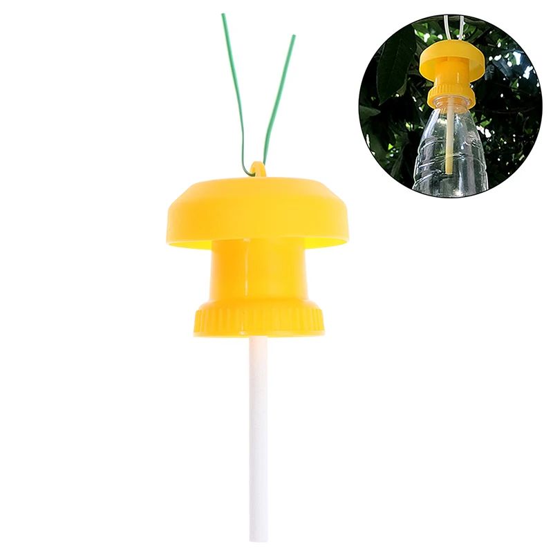 Fruit Fly Trap Killer Plastic Yellow Drosophila Trap Fly Catcher Pest Insect Control For Home Farm Orchard