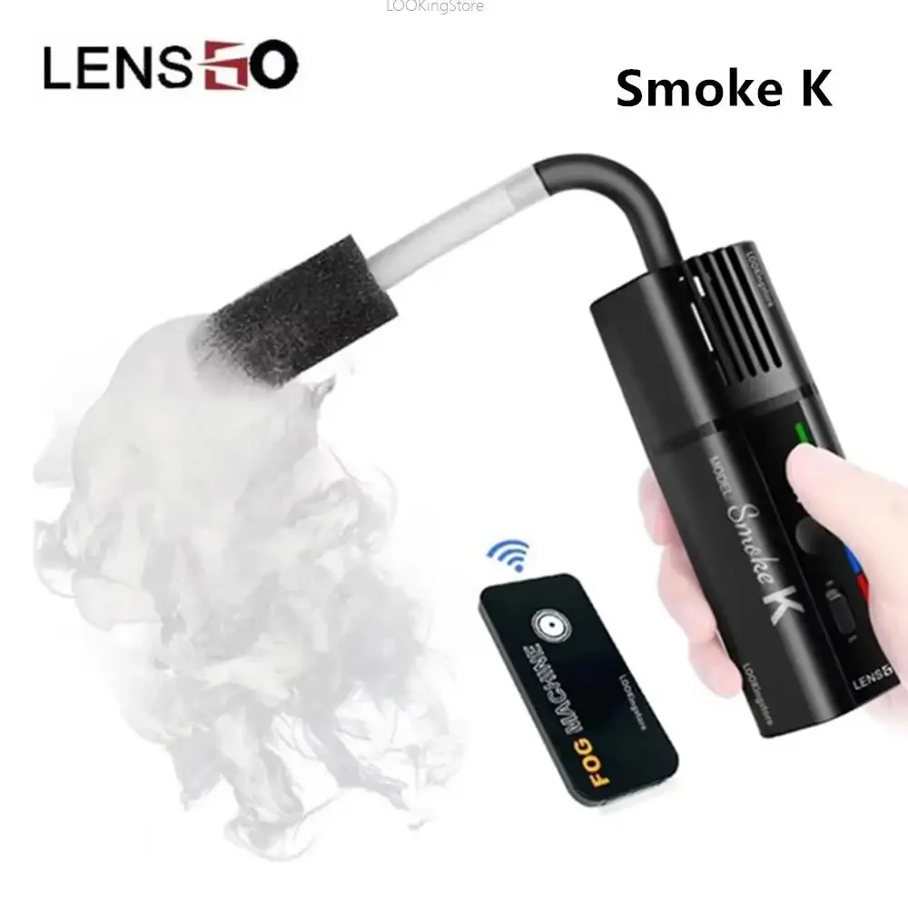 LENSGO Smoke K 30 Вт Ручная машина для тумана с эффектом дыма и сухого льда для студии, короткая видеосъемка, сценическое исполнение, атмосфера