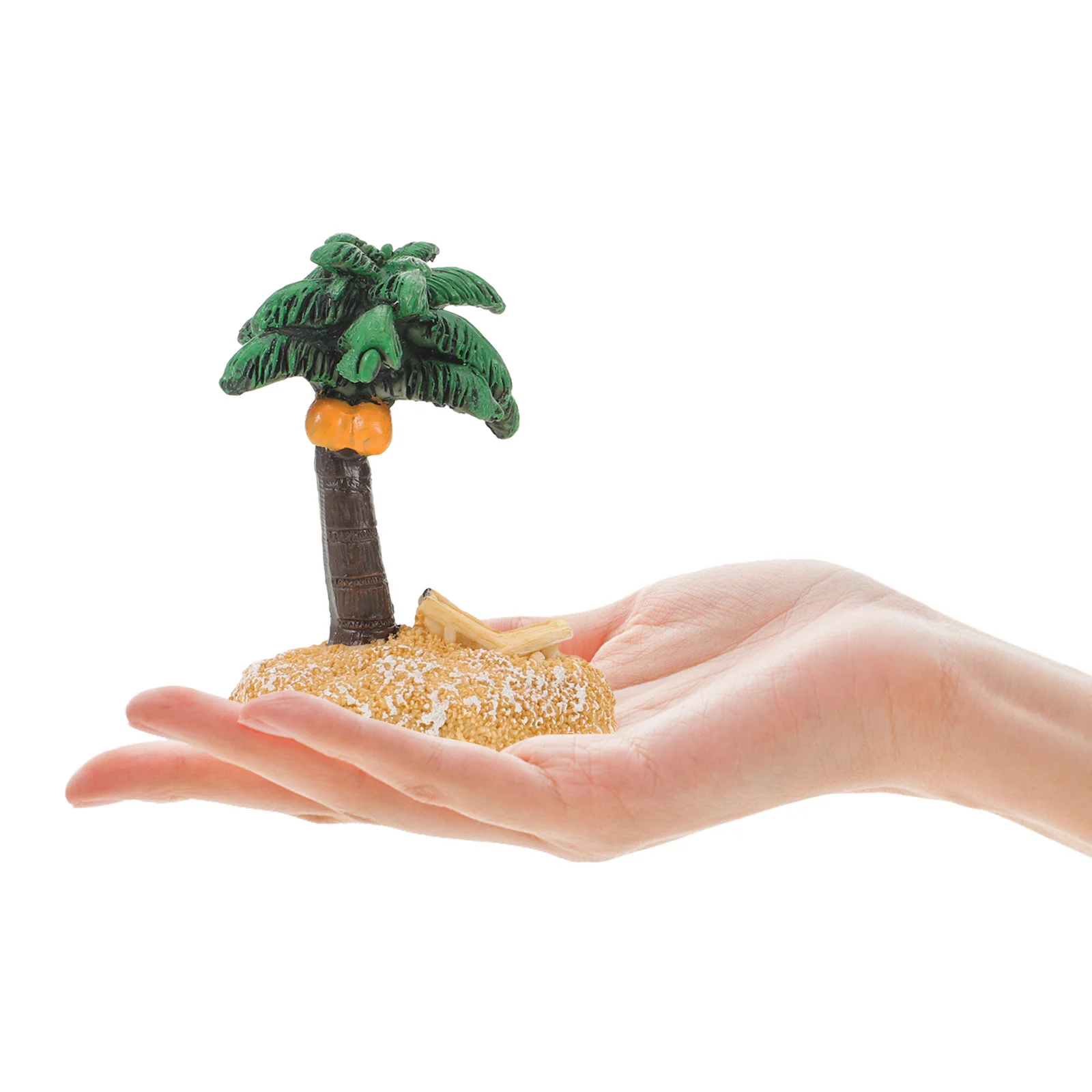 

5pcs Artificial Coconut Palm Trees Mini Tropical Fake Tree Resin For Micro Landscape Aquarium Diorama Tabletop Decor Indoor