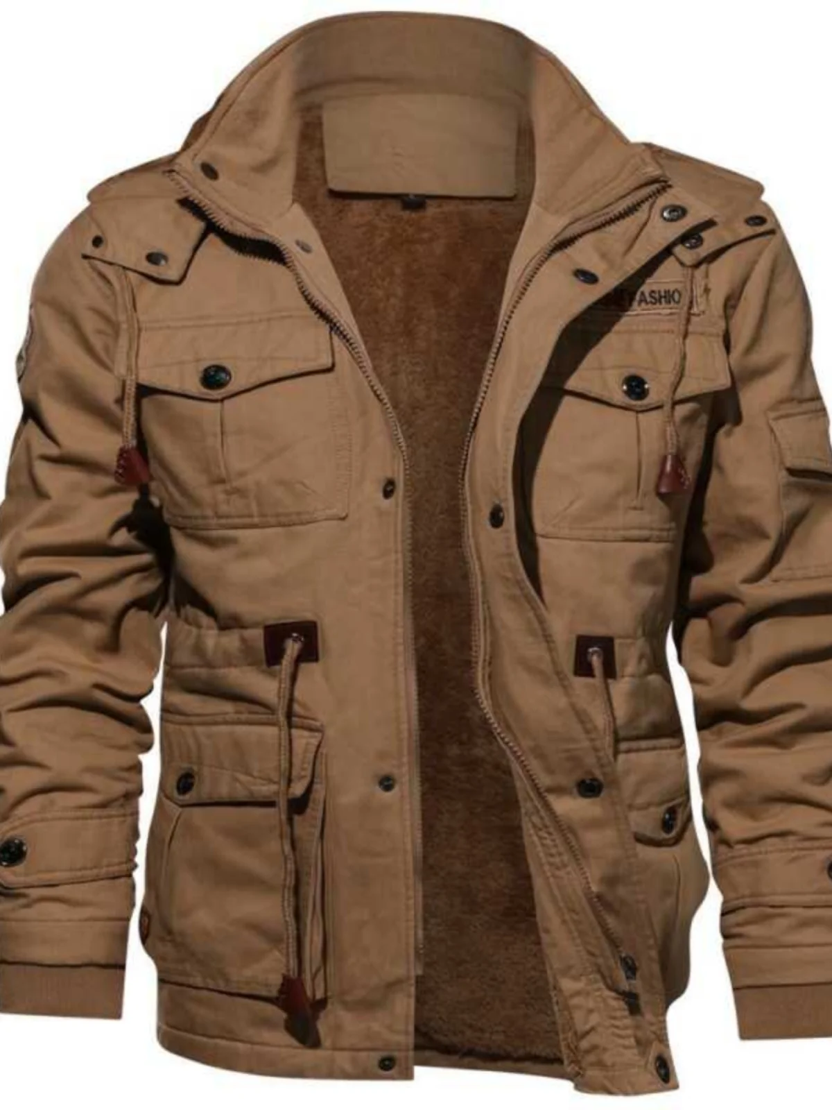 

Мужская зимняя уличная спецодежда, длинное теплое пальто на хлопковой подкладке с несколькими кетами, большой размер, повседневная мода