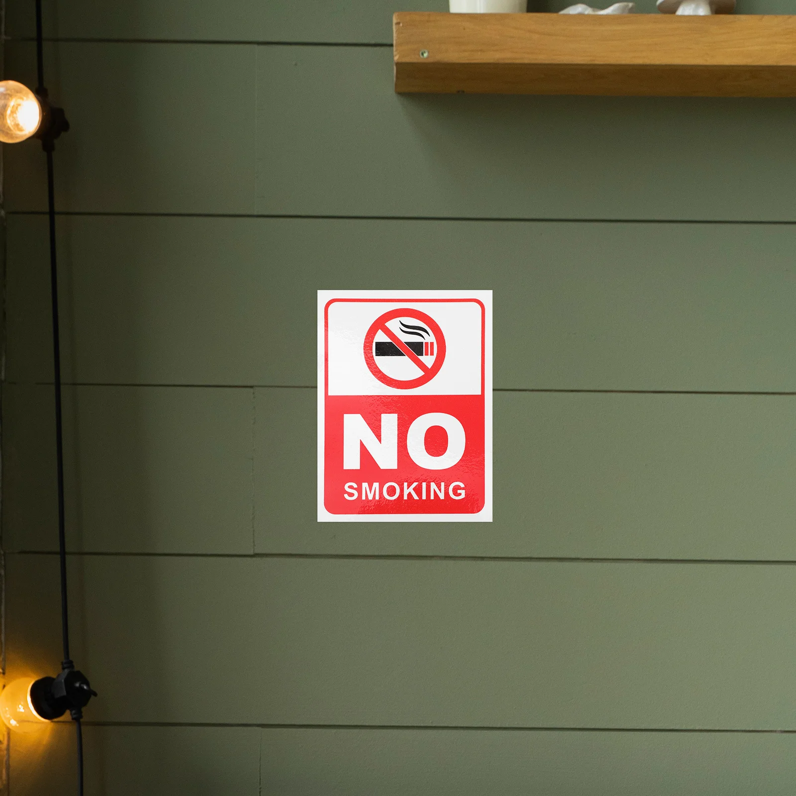 

6Pcs No Smoking Sticker PVC Self Adhesive Waterproof Decal for Office Home Hotel Indoor Outdoor Use Wall Door Window Surface