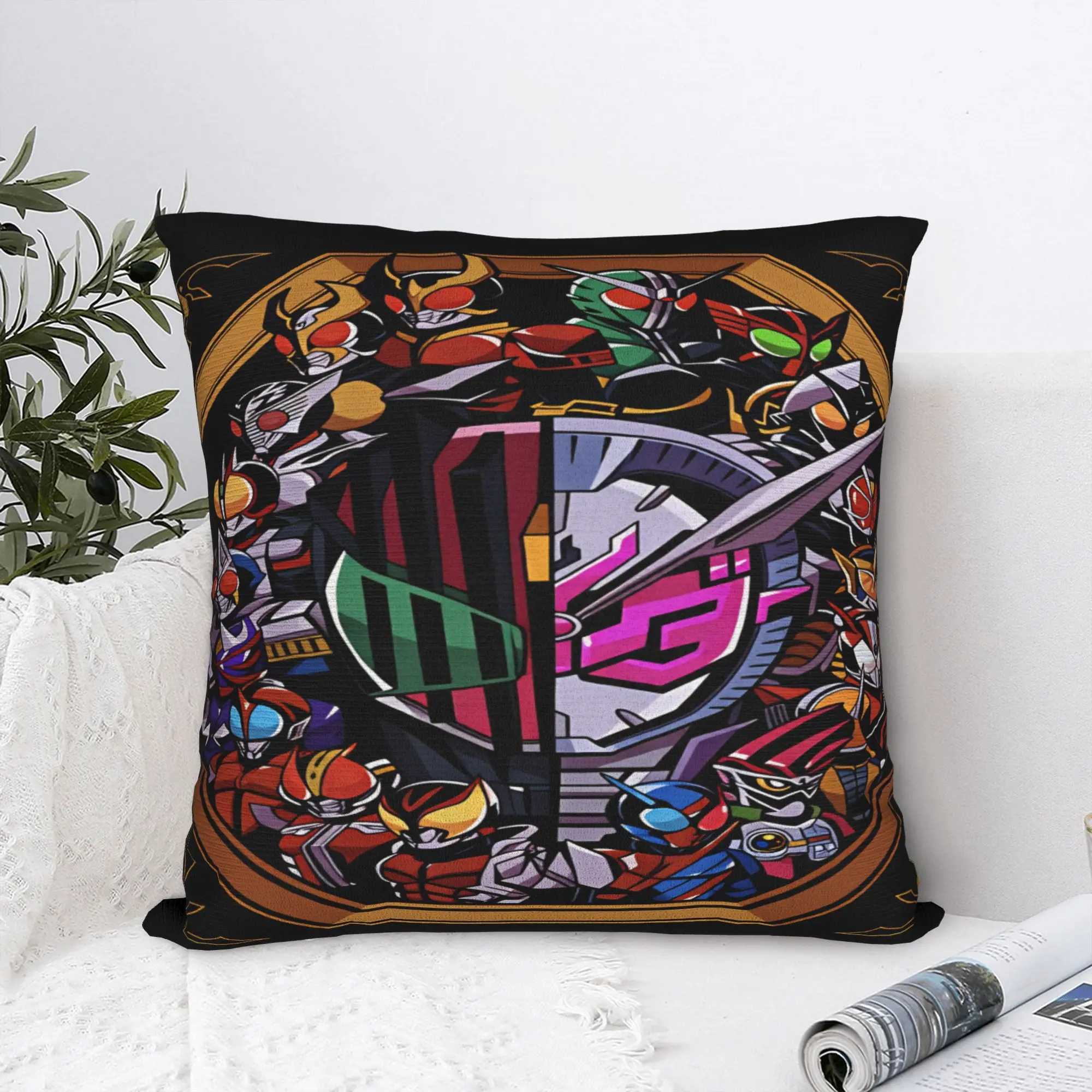 Kamen Riders Pillow Case  Novelty Pillow Cover Comfy Pillowcases For Couch Sofa Bedroom