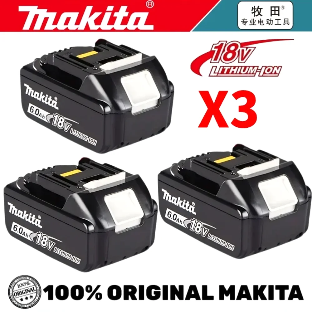 

Makita 18V Battery 6Ah BL1850B Li-ion Replacement Battery BL1850 BL1860B BL1860 BL1840B BL1830B BL1830 LXT-400 RU