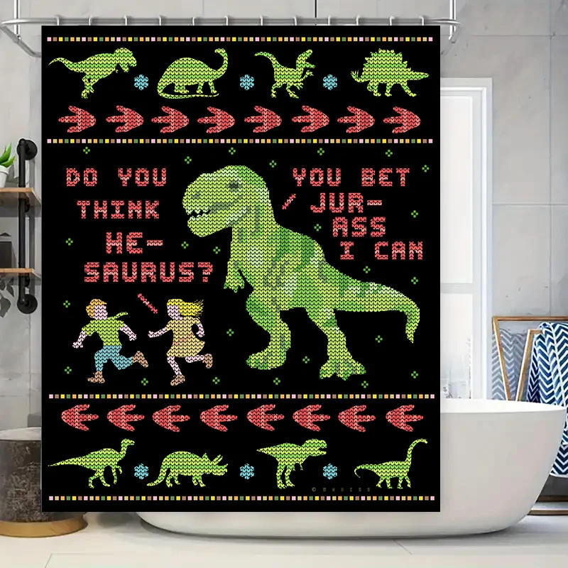 

Современный стиль, цифровая печать, парк Юрского периода, набор занавесок для душа с принтом динозавра, домашний декор, подкладка для ванной комнаты для детей, ванная комната 18