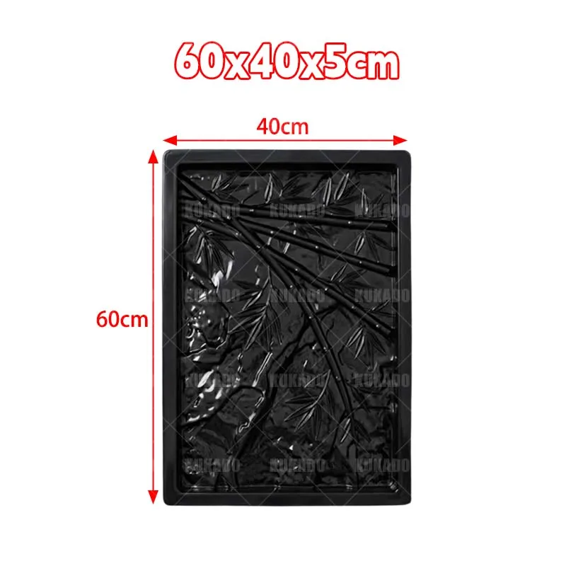 Bamboo Patterned 60x40x5cm Courtyard Floor Tile Mold Cement Brick Mold for Garden Walkway Paving Step Stone Imitation Stone B view 6