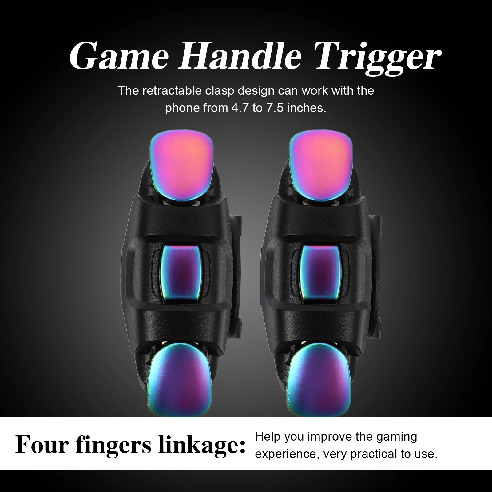 

Game Handle Trigger Universal Compact Controller For Mobile Phones, Practical Gamepad Accessory Compatible With Most
