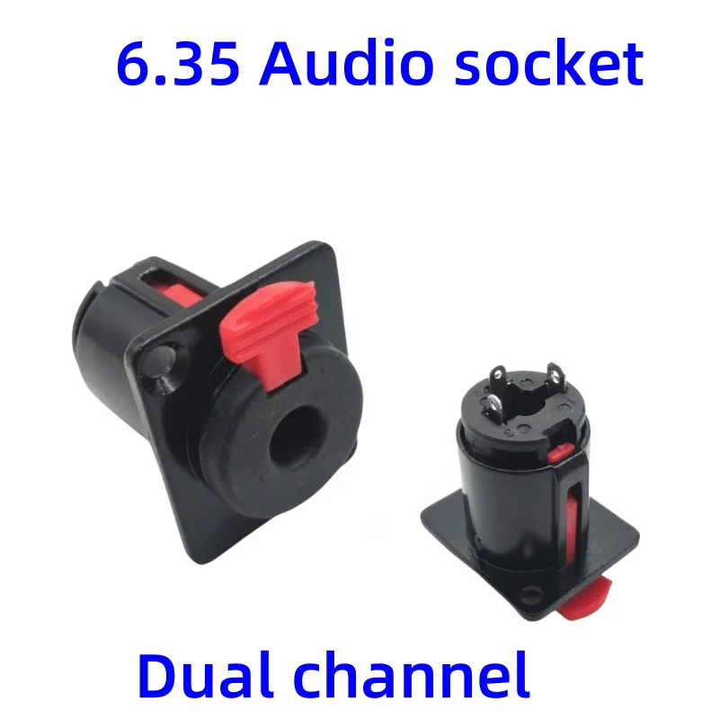 6.35MM female plug NJ3FC6 stereo vocal cord lock female plug welded 6.35 microphone KTV microphone plug