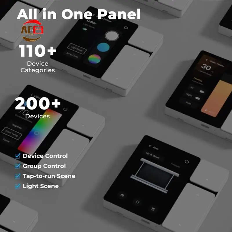 

AEE3-Tuya Smart Touch Screen 3,5-дюймовый Wi-Fi панель переключатель сцены центральный контроллер с ИК-пультом дистанционного управления