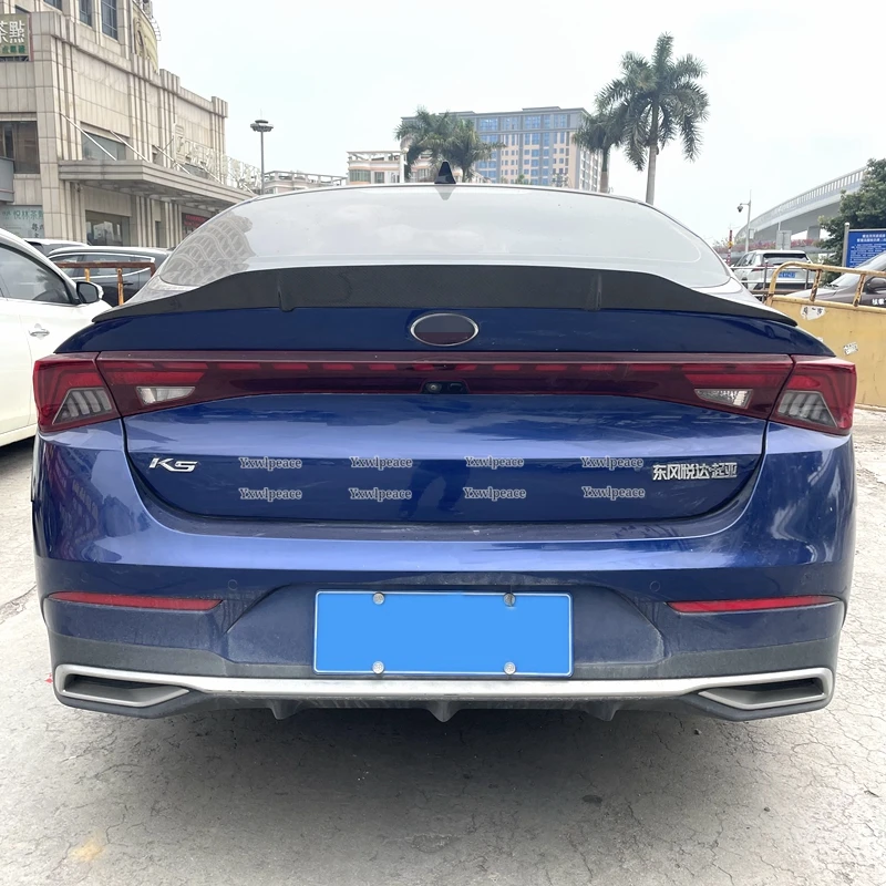 ABS Fibra De Carbono Olha Tronco Traseiro Lip Spoiler, Asa Body Kit Acessórios para Kia Optima K5 GT 2020 2021 2022 2023