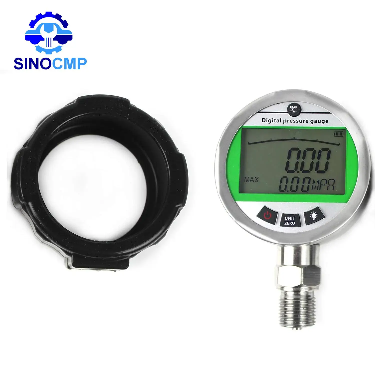 Digital Pressure Gauge 80MPA-16MPA Water Pressure With NPT1/4 G1/2 Interface 1 Year Warranty Accuracy Backlight Hydraulic Gas