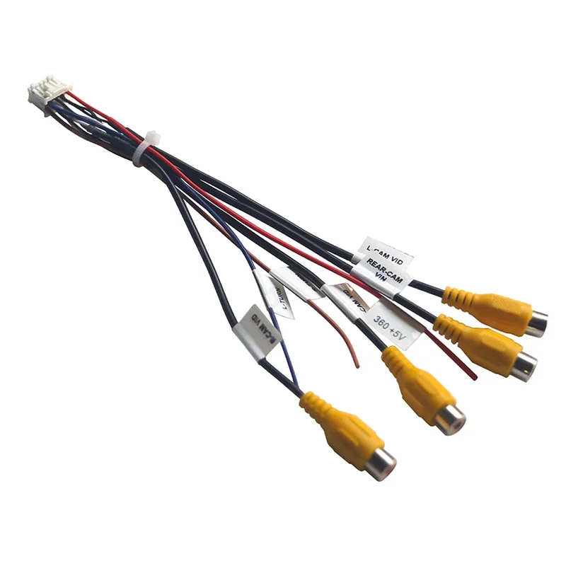 DIY Accessories For Android Head Unit With Built-in 360 Panoramic Camera System 12Pin Cable Adapter