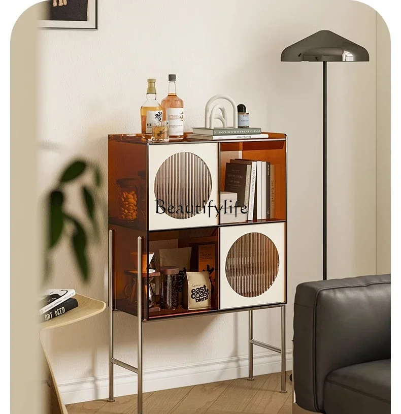 

06LAcrylic Shelf Bookcase Modern Simple Entrance Bedroom Locker