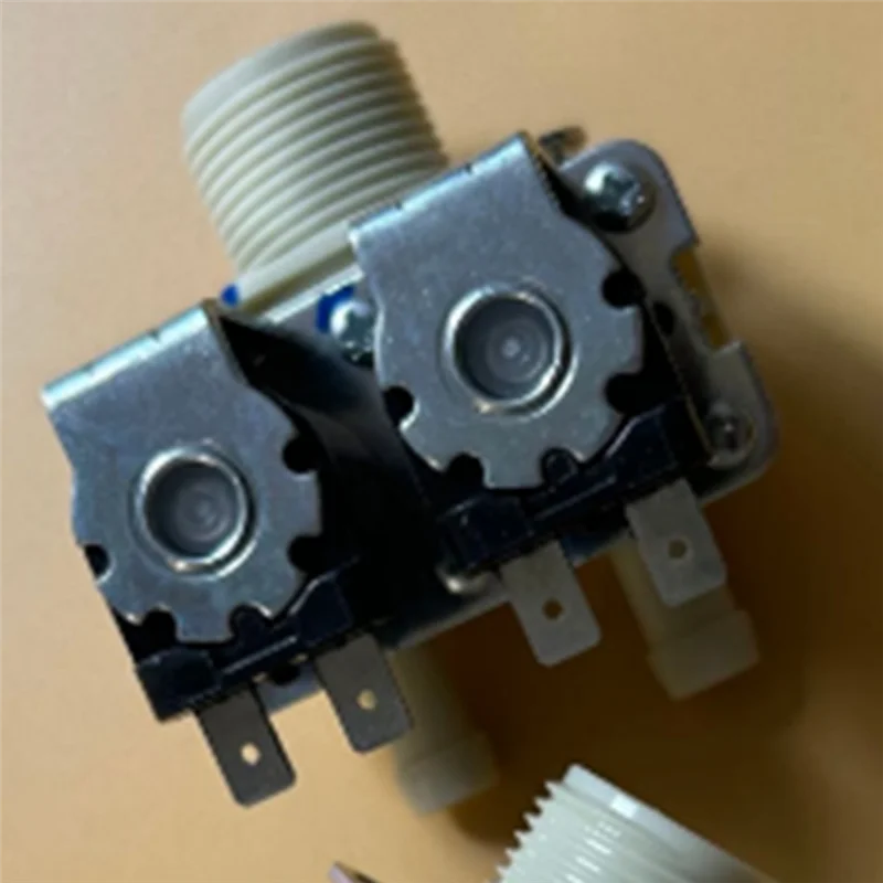 ABFU-صمام الملف اللولبي 1 في 2 خارج للغسالة مكانس كهربائية للكنس للأجهزة المنزلية الأوتوماتيكية صمام مدخل المياه مع المسمار #3