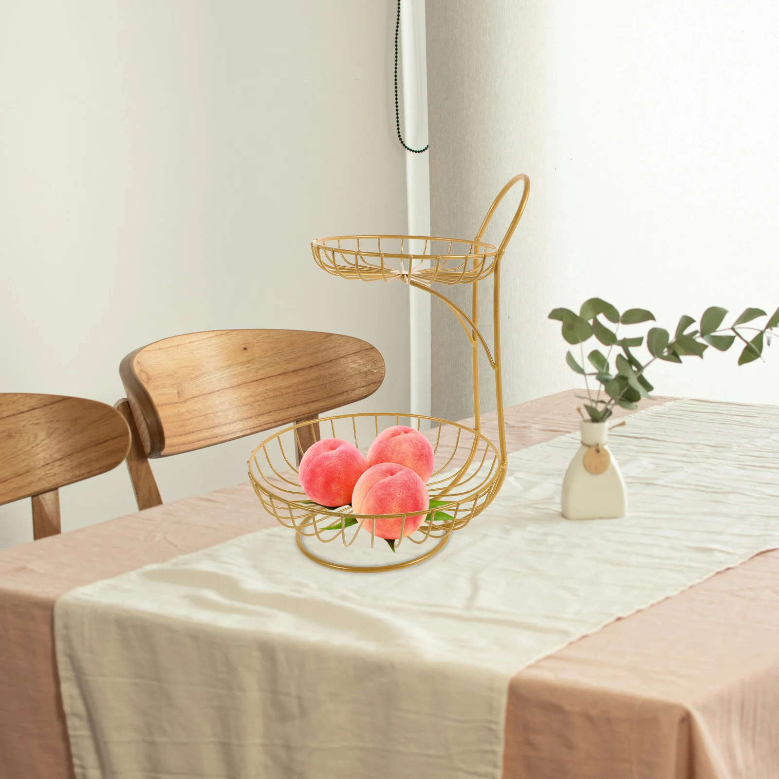 

Multilayer Fruit Rack Countertop Storage Stand Baskets Wrought Iron Kitchen Decor Tiered Tray Fruit Bowl Holder Serving Platter