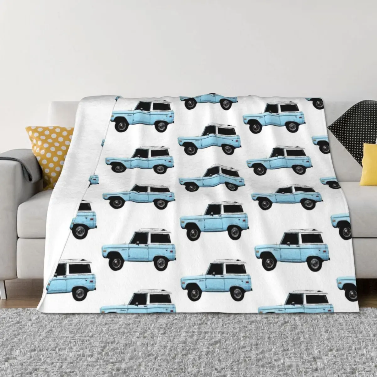 

Vintage/Classic Bronco, Gifts for Car Lovers Throw Blanket Beautifuls Bed Fashionable Luxury St cosplay anime Blankets