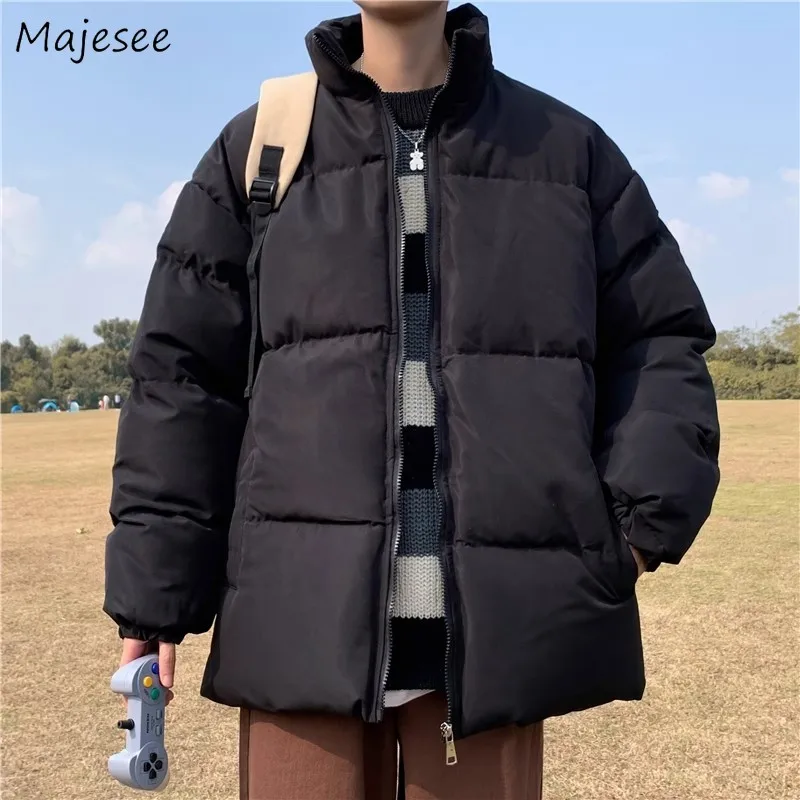 Winterparka's Mannen Warme Stand Casual Koreaanse Dikkere Uitloper Stijlvolle Koppels Jassen Thermische Mode Tieners Streetwear All-match