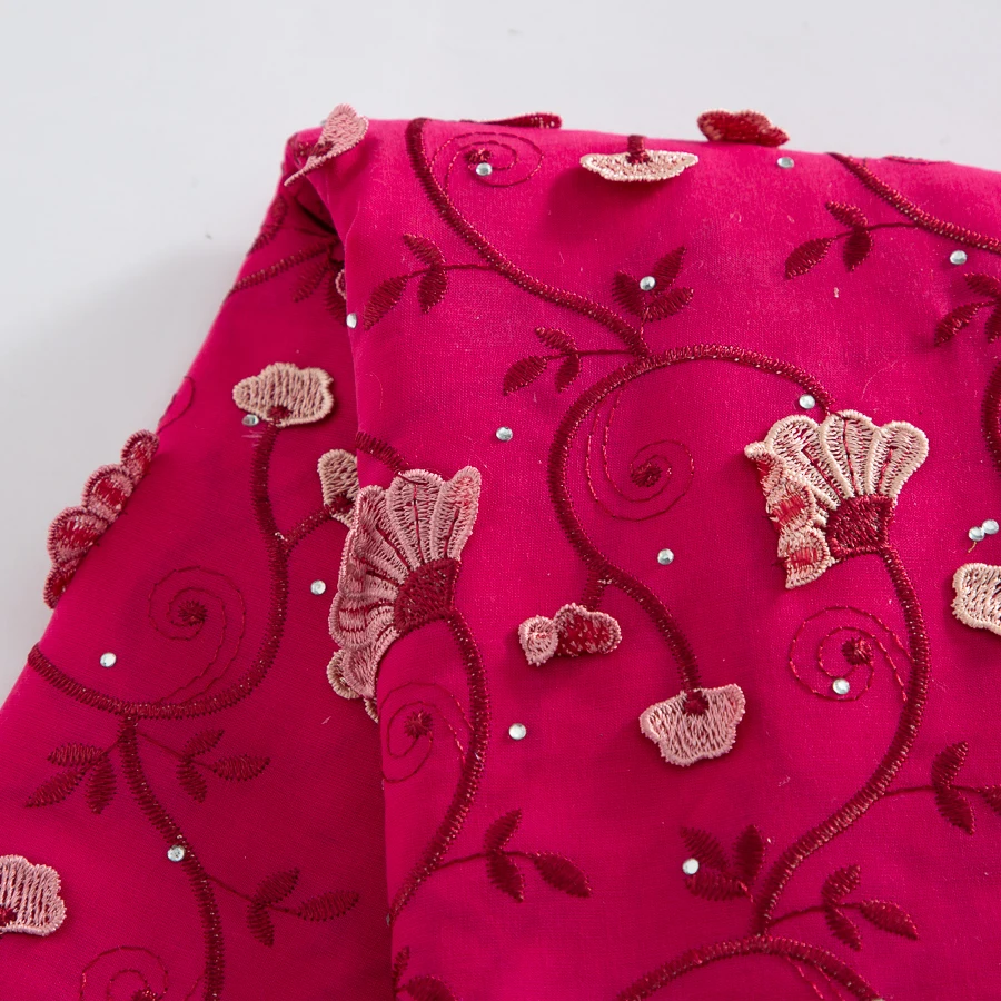 Swiss Voile Lace In Switzerland With 3D Flower Applique Stones 2026 Super Quality African Lace Fabric For Wedding Lace Dress4911