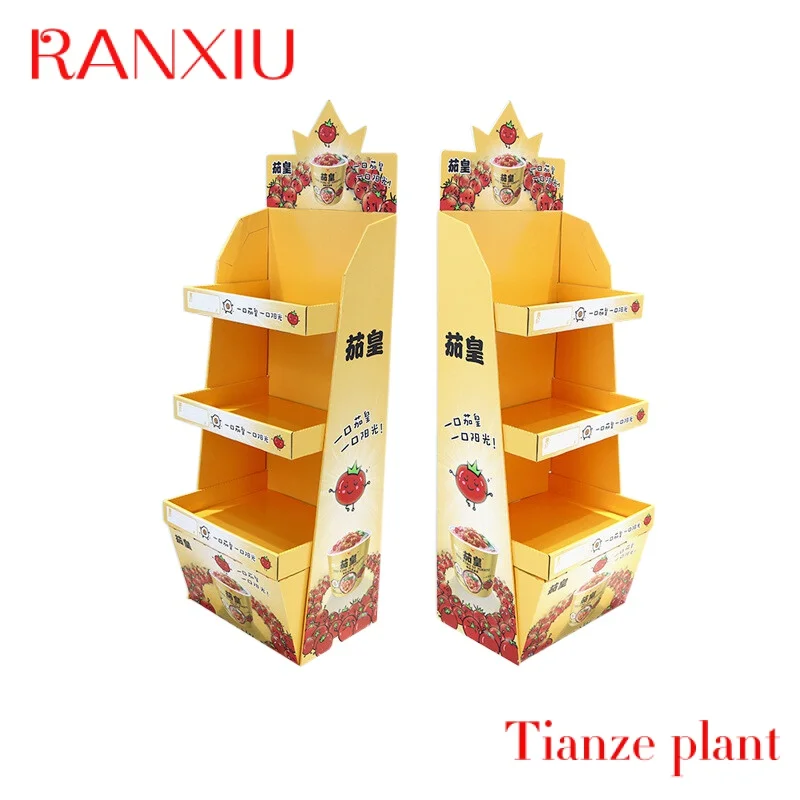 

CustomPromotion Paper Display Racks Free Standing Pos Floor Corrugated Stand Cardboard Display Stand Miniso Display Rack Store S